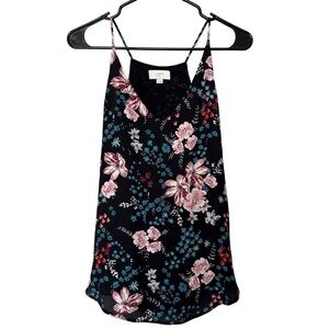 LOFT Dark Floral Blouse